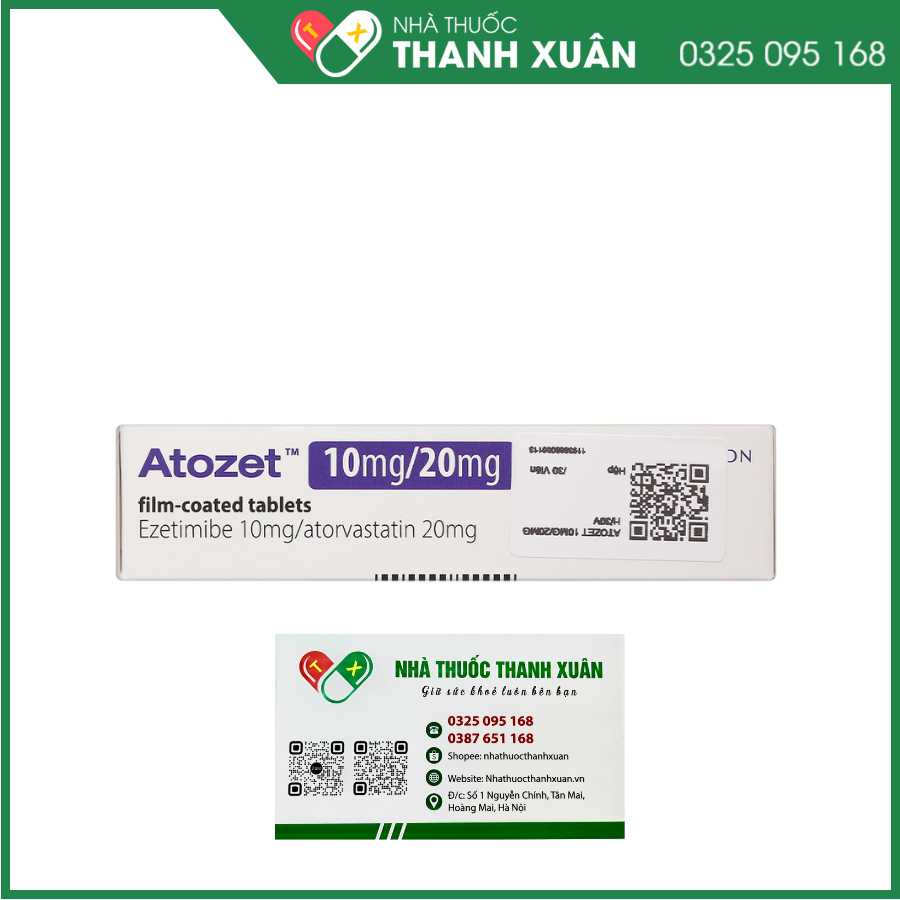 Atozet 10mg/20mg phòng ngừa các bệnh tim mạch